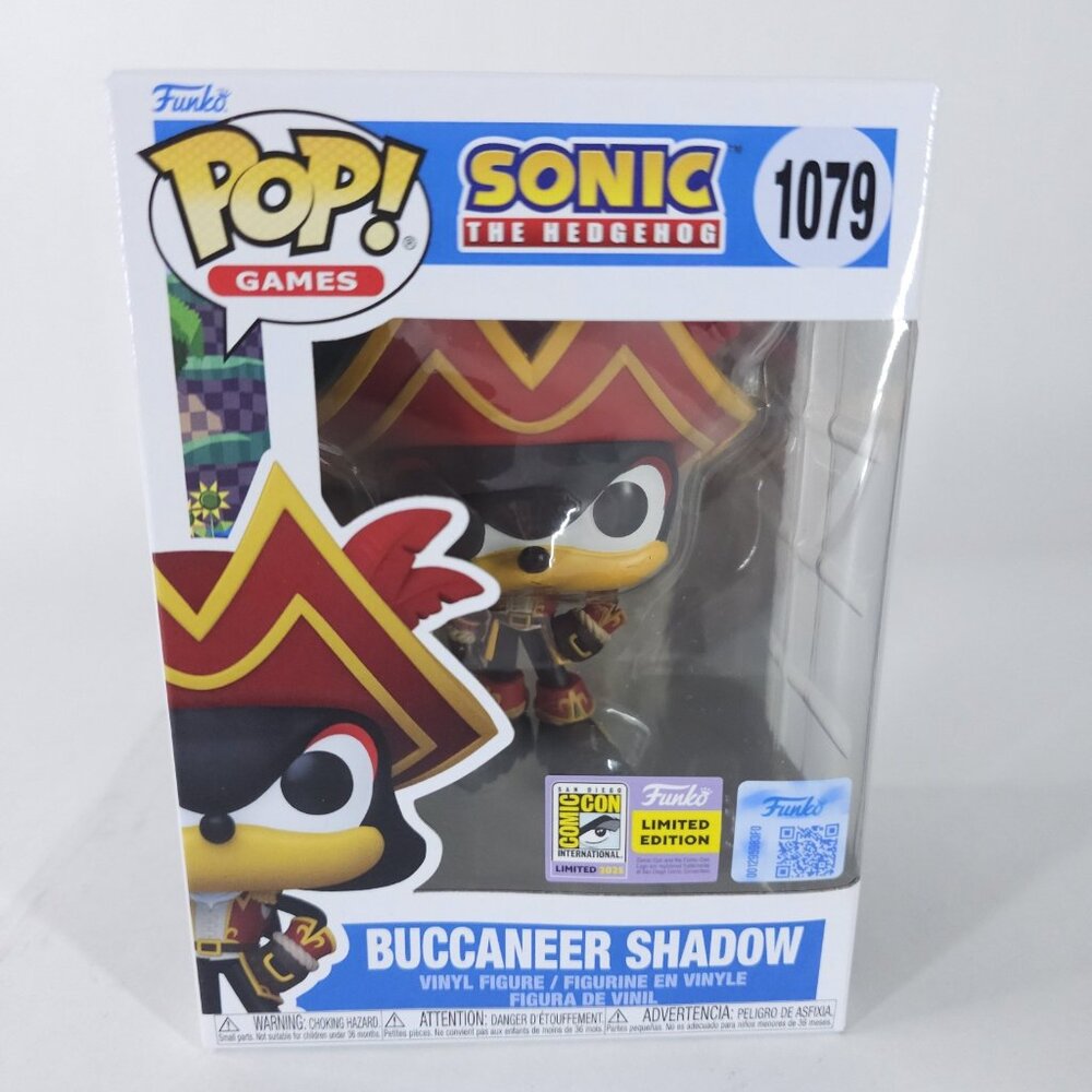 SDCC 2025 Funko Pop Buccaneer Shadow 1079 Exclusive Official Sticker Sonic